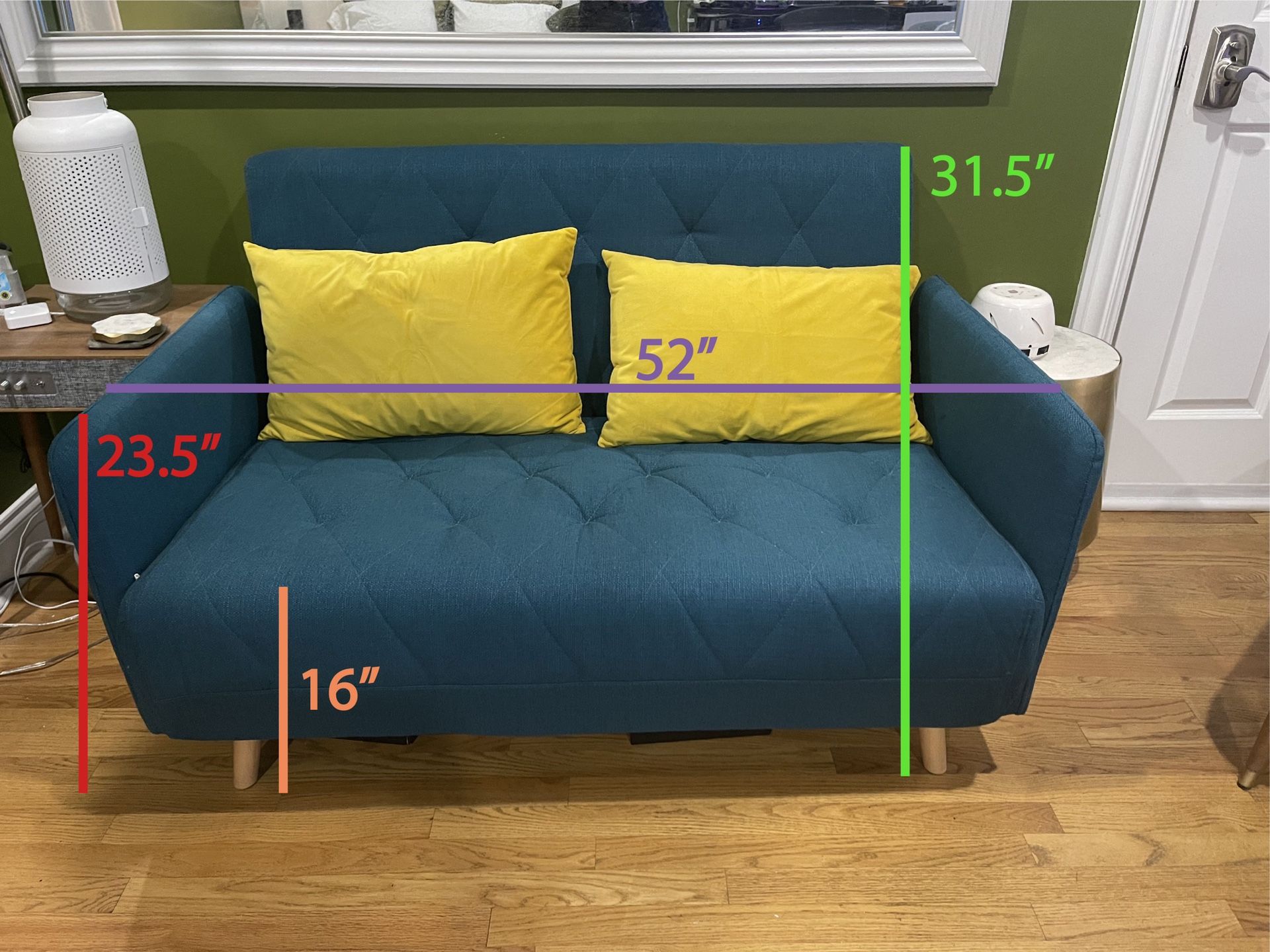 Convertible Love Seat Folds Out To Twin Bed
