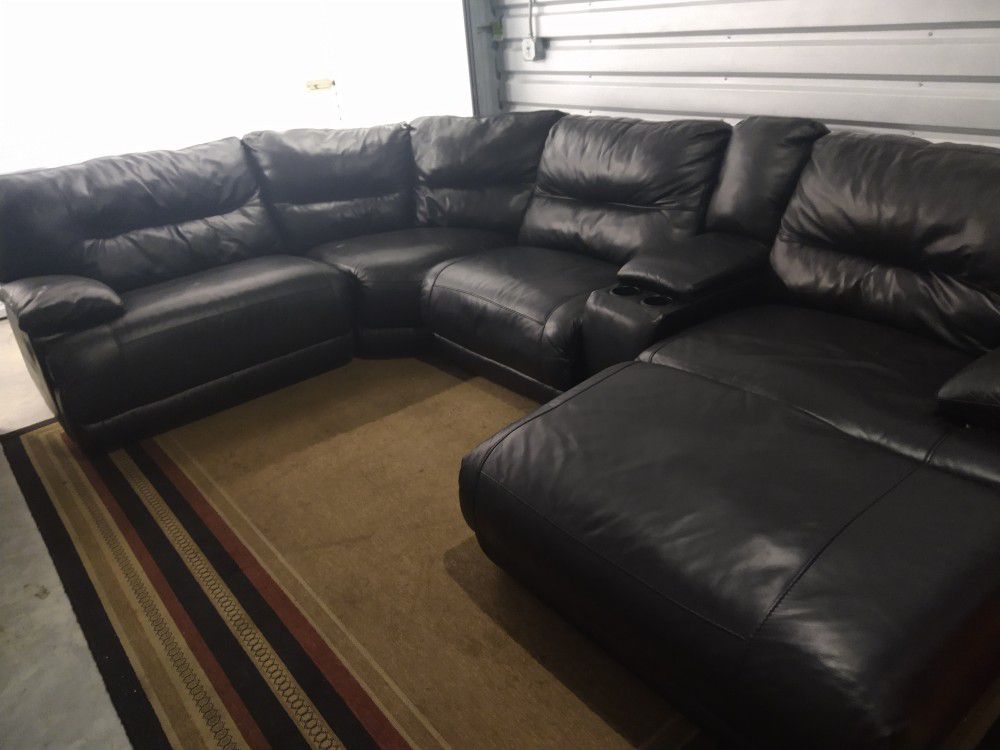 SOFA GENUINE 100% REAL LEATHER RECLINER MANUAL.. DELIVERY SERVICE AVAILABLE 🚚