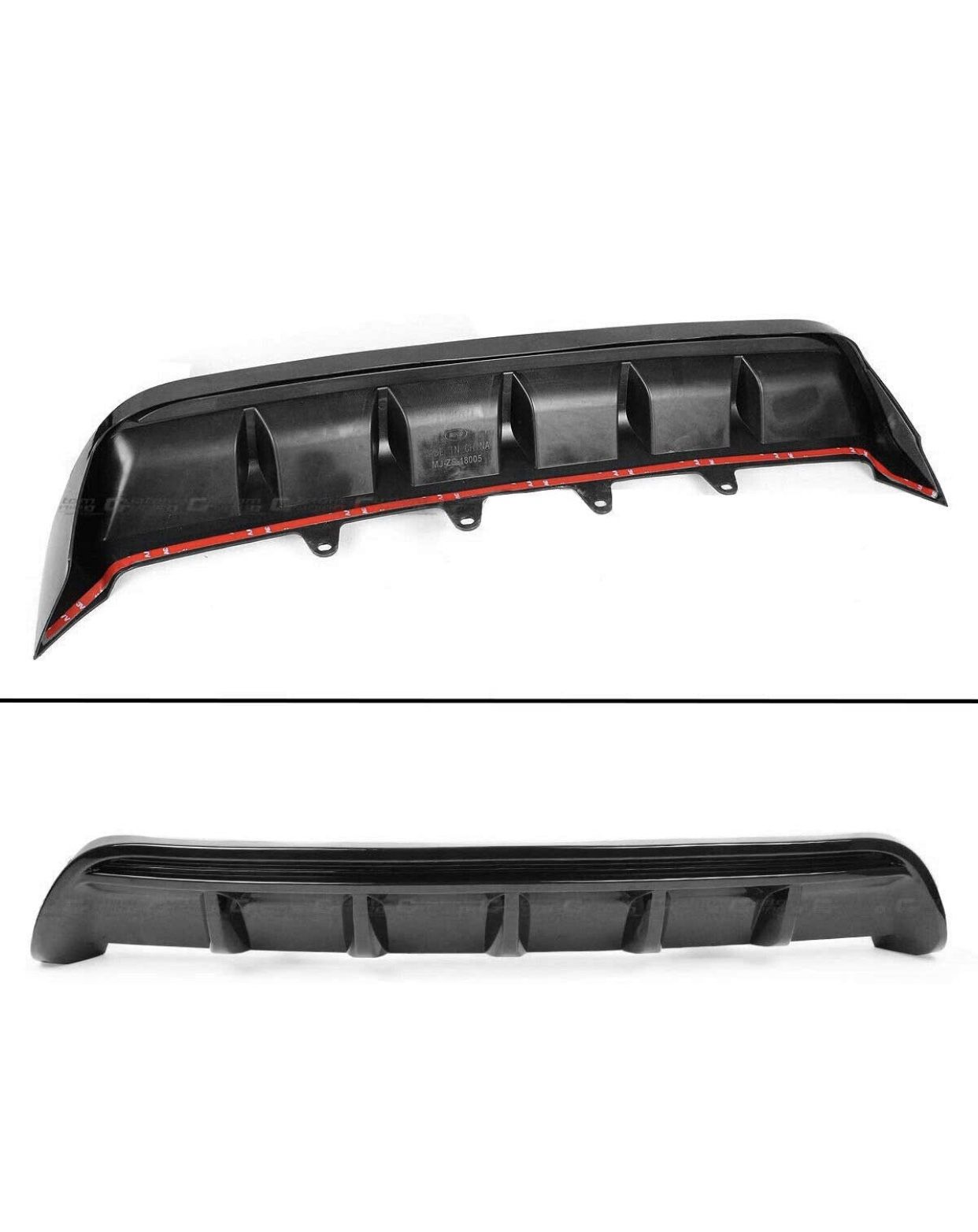 Meyffon Bumper Lip Diffuser Splitter Fits for 2018-2020 Toyota Camry Gloss Black Rear Diffuser Trunk Spoiler Window Roof Wing Spoiler (Rear Bumper Dif