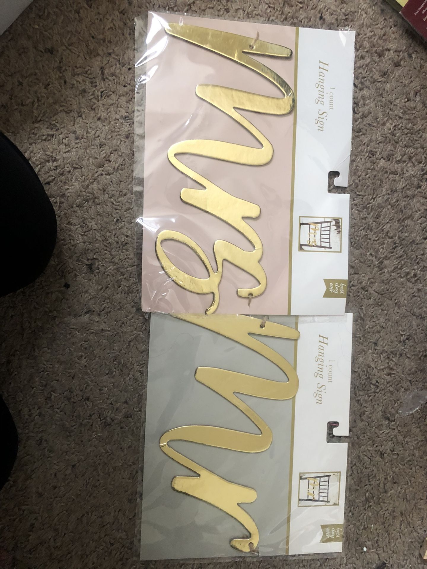 Mr & Mrs Chair Signs