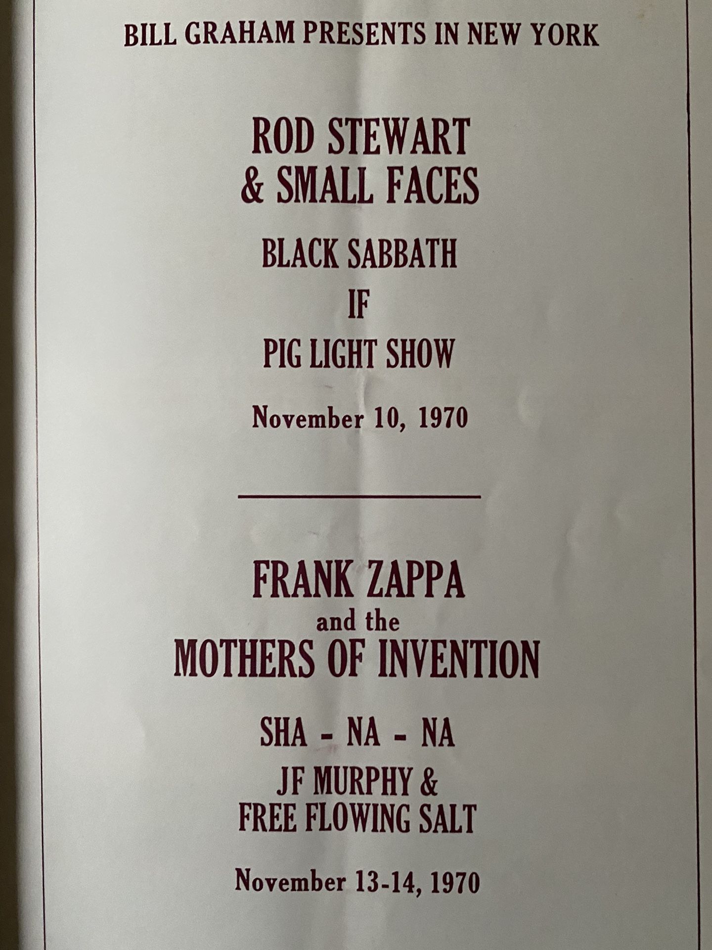 Fillmore East Programs And Concert tickets