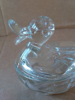 Carnival Ware Glass Duck Candy Dish  Thumbnail