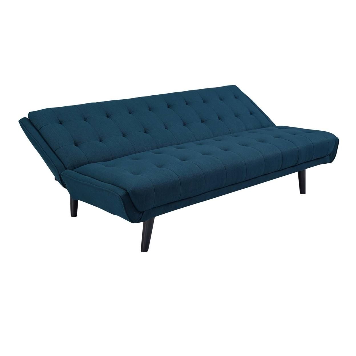 Glance Tufted Convertible Fabric Sofa Bed (3093-AZU)