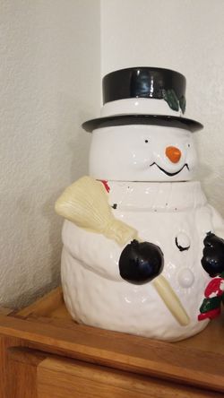 Snowman cookie jar Thumbnail