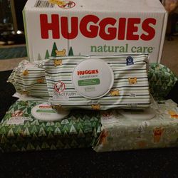 7 Packs Of Huggies Natural Care Wipes Fragrance Free Thumbnail