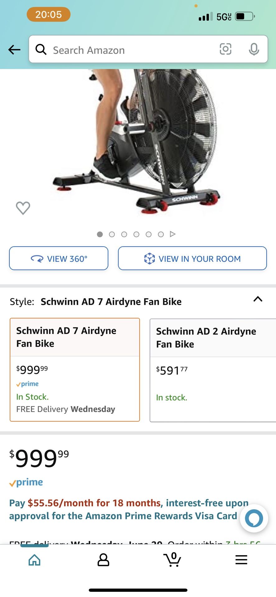 Brand New Schwinn AD 7 Airdyne Fan Bike