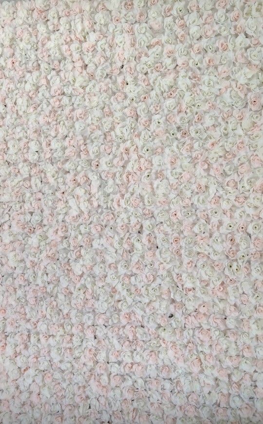 Light Pink/White Flower Backdrop 6'5ft X 7'5ft