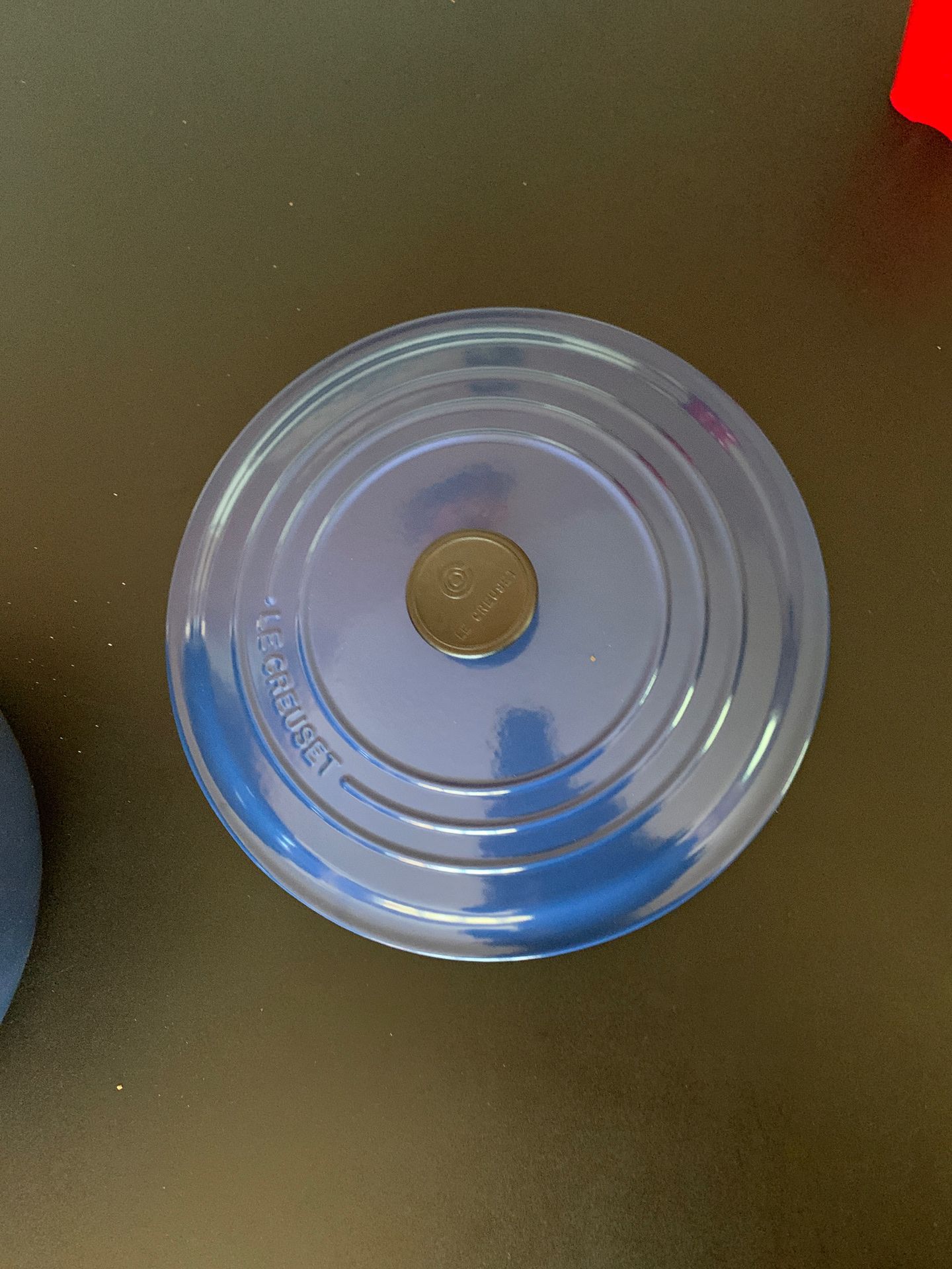 Brandnew blue le creaset cast iron pan