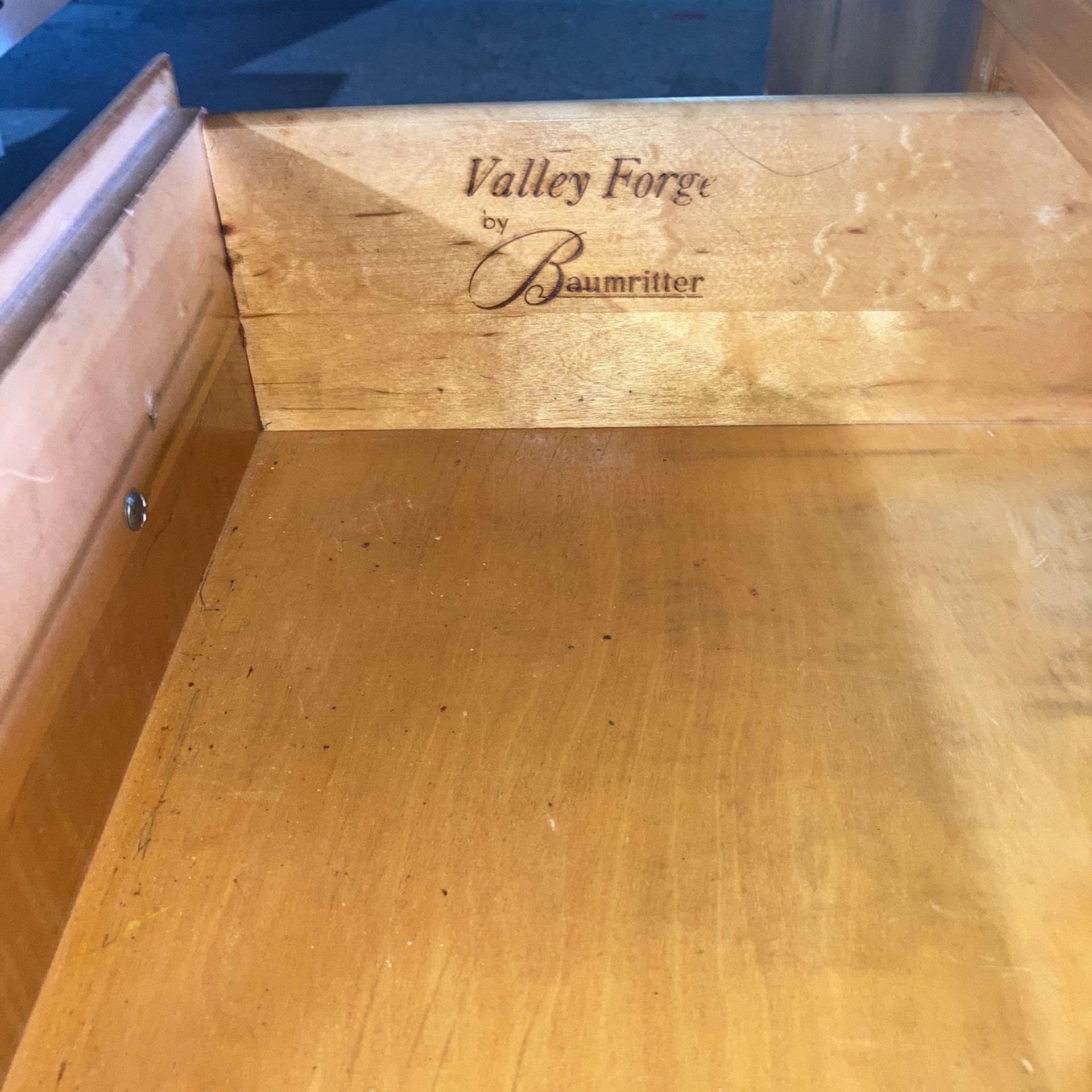 Solid maple three drawer dresser