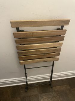 Foldable Ikea Wood And Metal Chair  Thumbnail