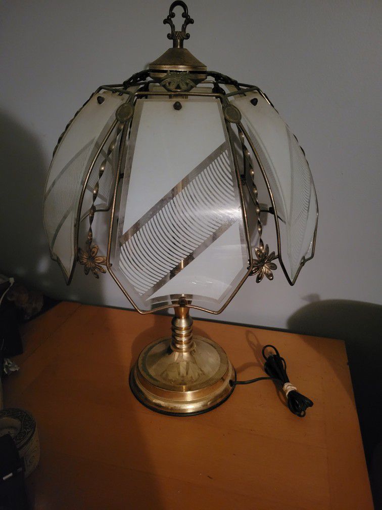Vintage Glass Plated Touch Lamp