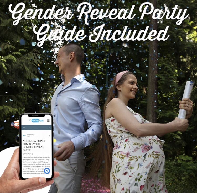 Premium Gender Reveal Confetti Cannon - Set of 4