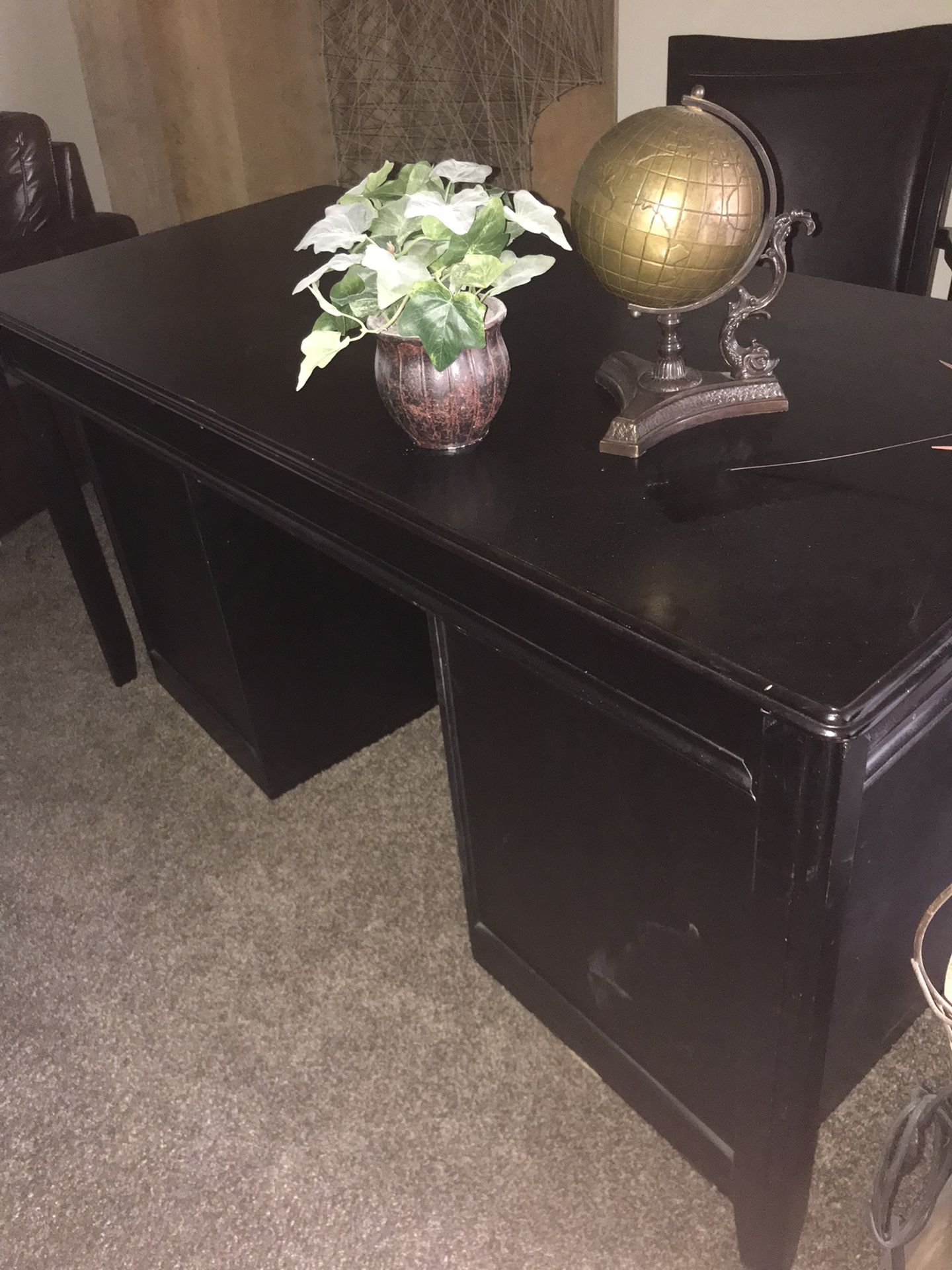 Black Wood Desk 