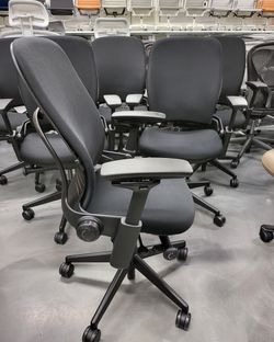 RATED #1 CHAIR STEELCASE LEAP V2 FULLY ADJUSTABLE 4D ARMS & LUMBAR SUPPORT REAR TILT LOCK TILT TENSION SEAT DEPTH ADJUSTMENTS MANY AVAILABLE!  Thumbnail