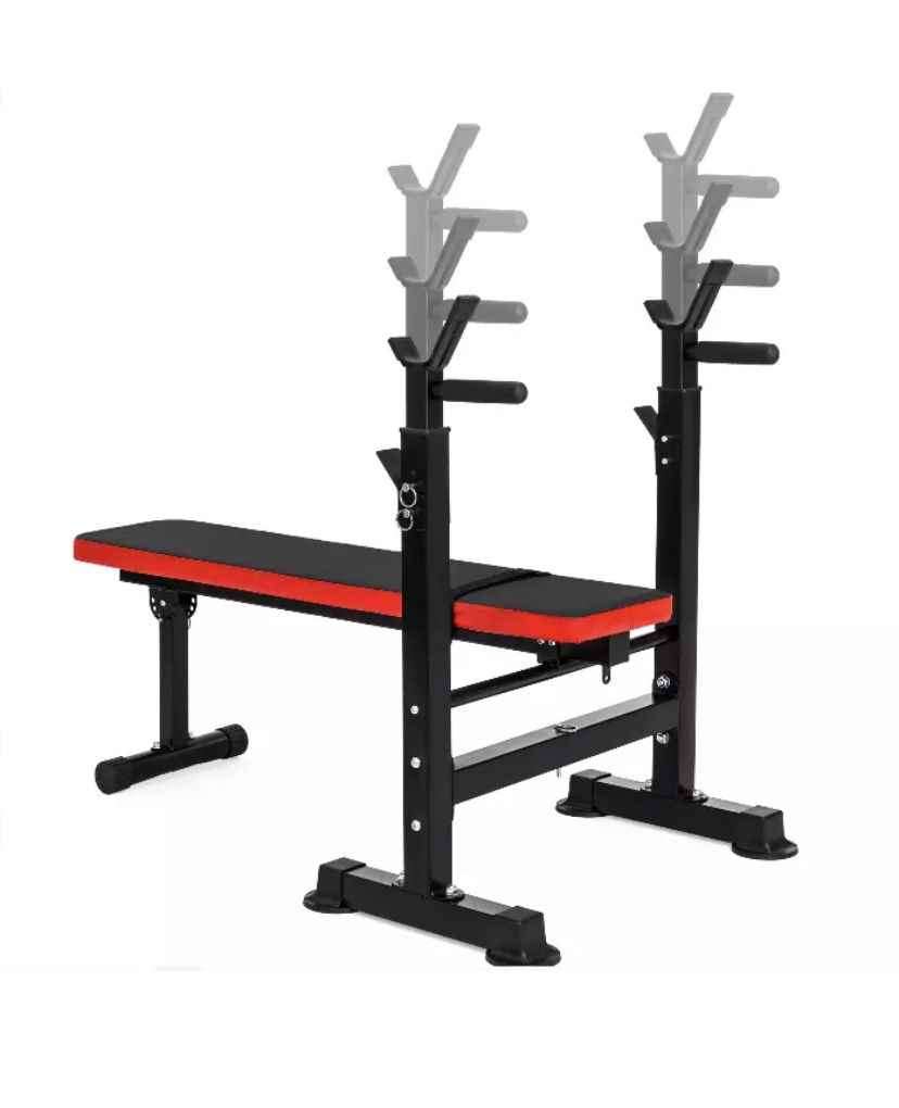 Adjustable Press Weight Bench Barbell Rack Exercise Workout Fitness Gym Folding (Free Shipping Via PayPal Invoice)