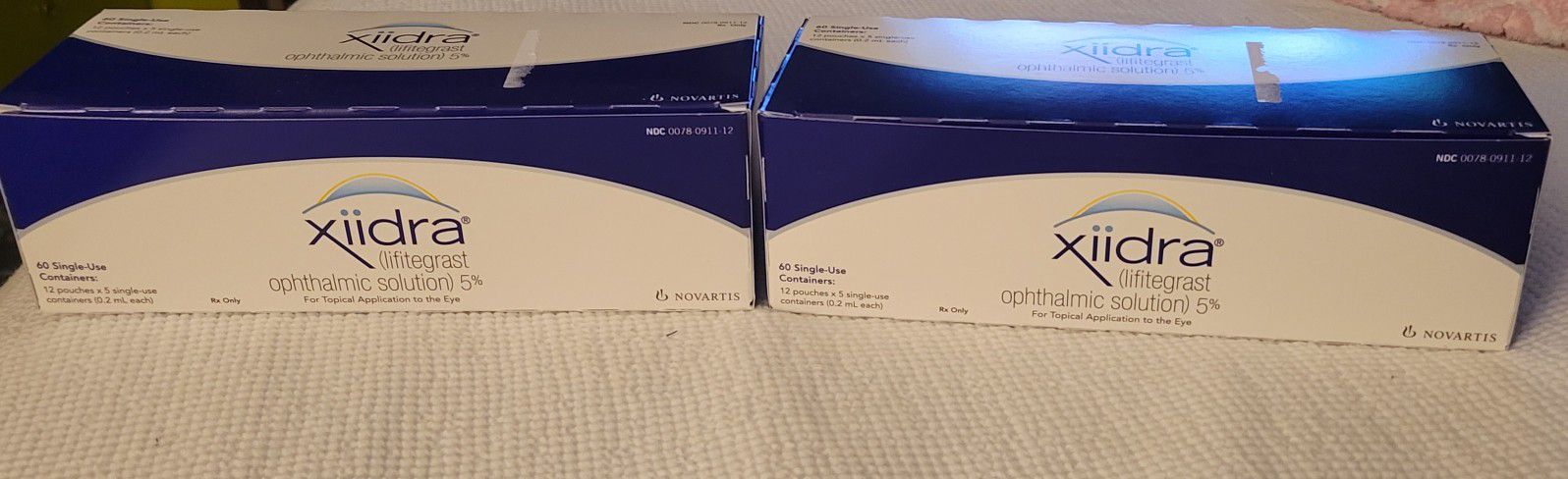Xiidra Prescription Eye drops --2 Boxes--$100  for both boxes!!