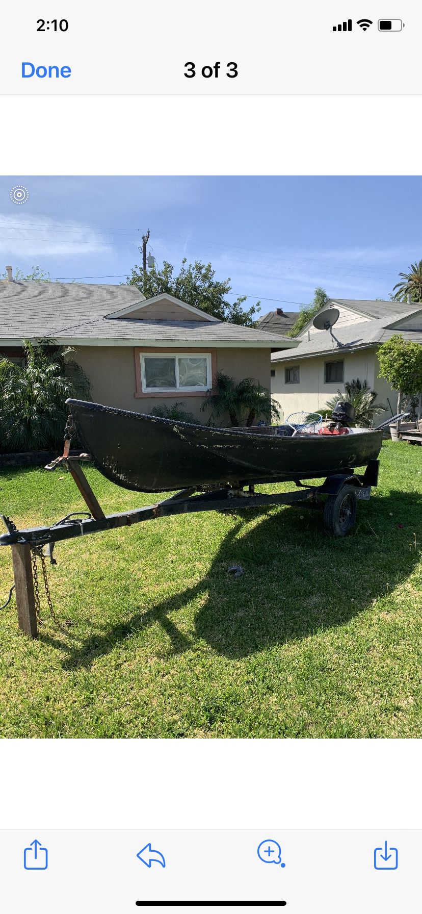 13 Ft Aluminum  Boat With Trailer And Moyer