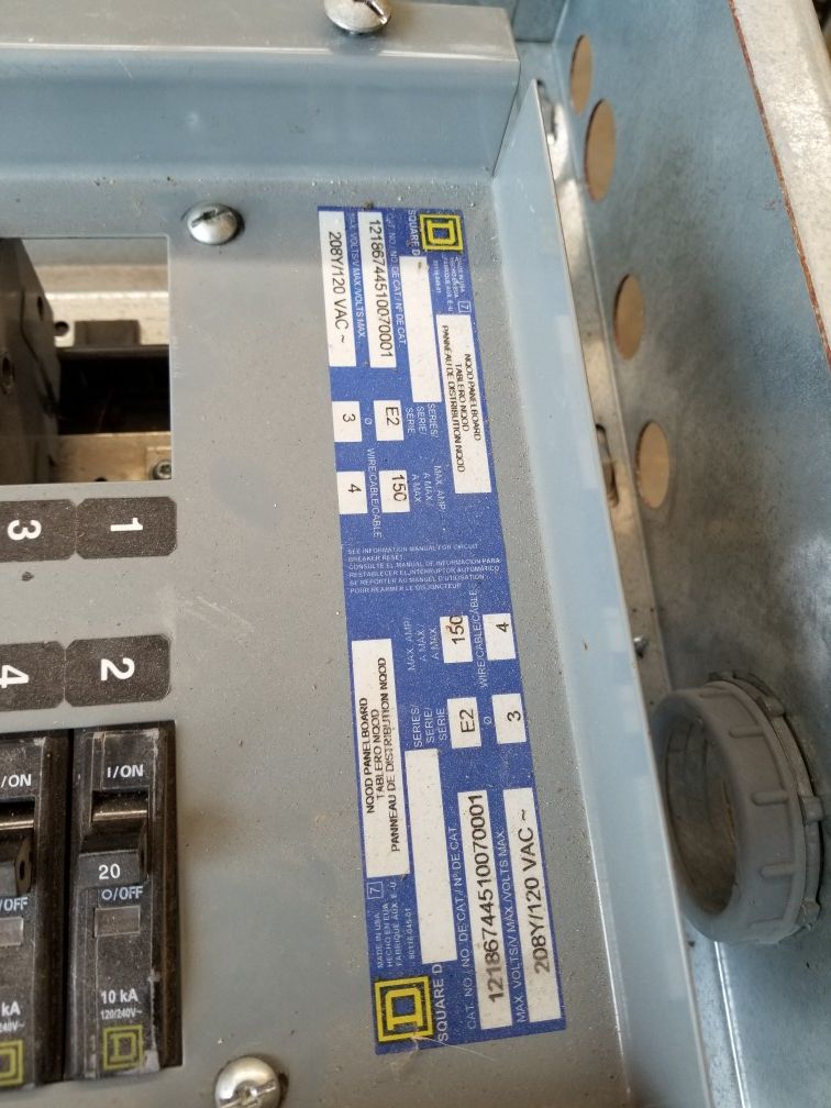 3 Phase Panel with Circuit Breakers, Small, Garage Shed Barn