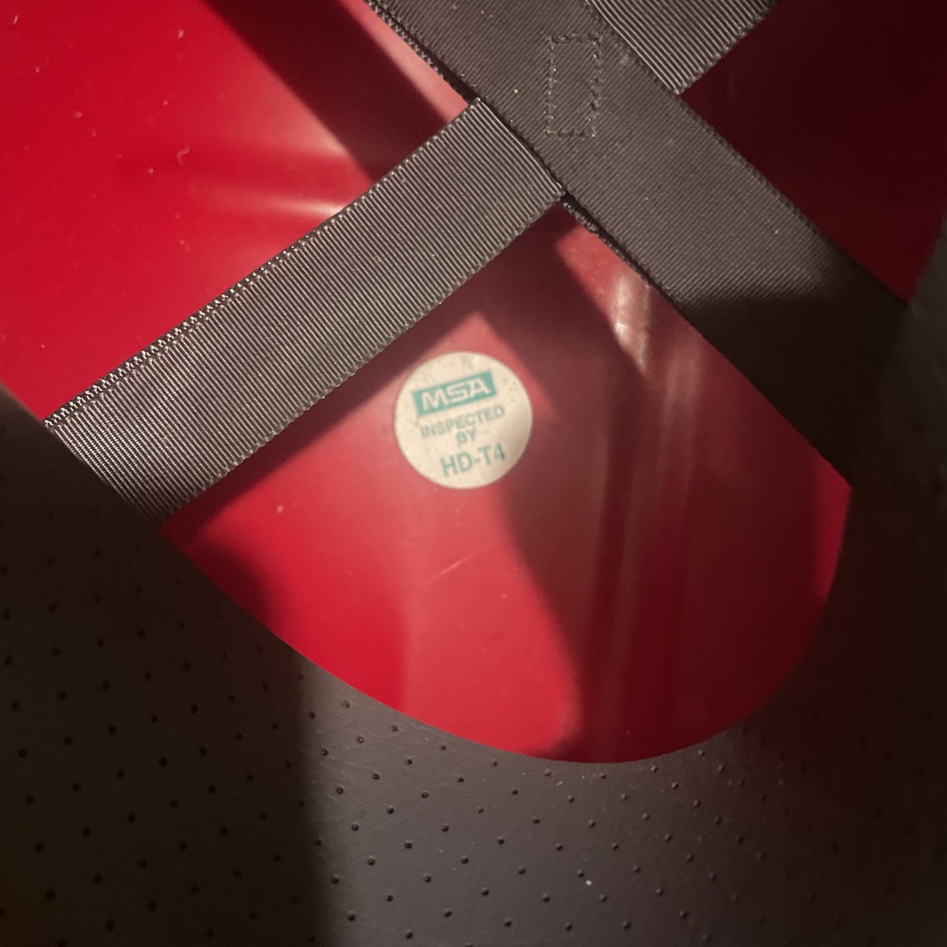 Msha Certified Red Underground Helmet