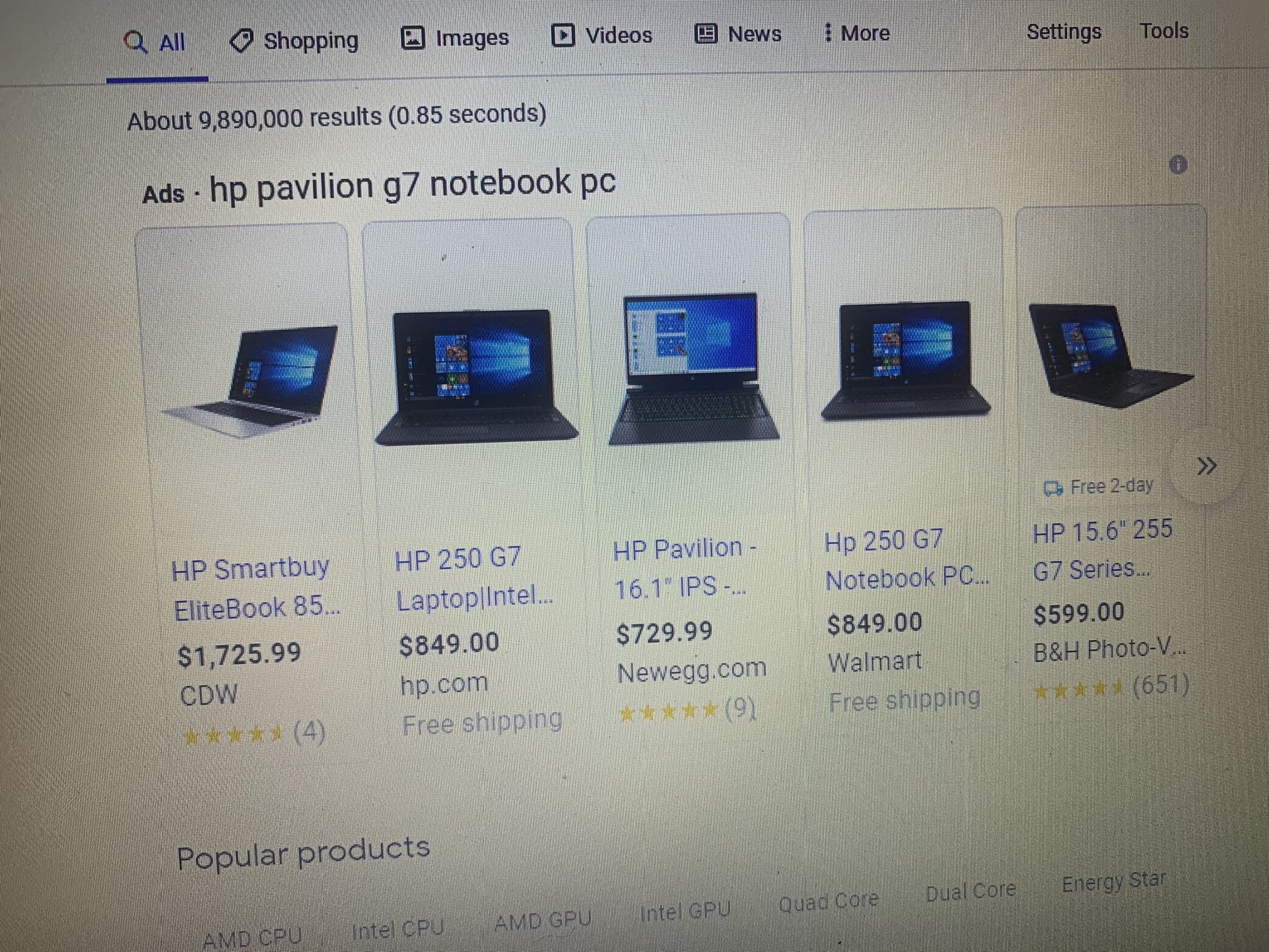 Hp Pavilion G7 Notebook PC