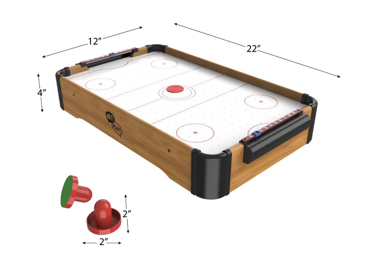 Hey Play! Mini Tabletop Air Hockey Table 