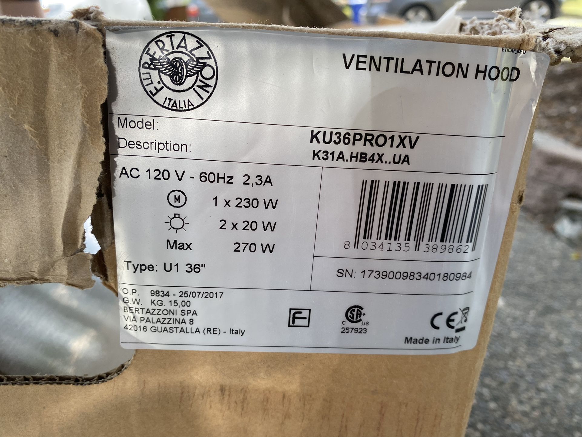 Range Hood Vent