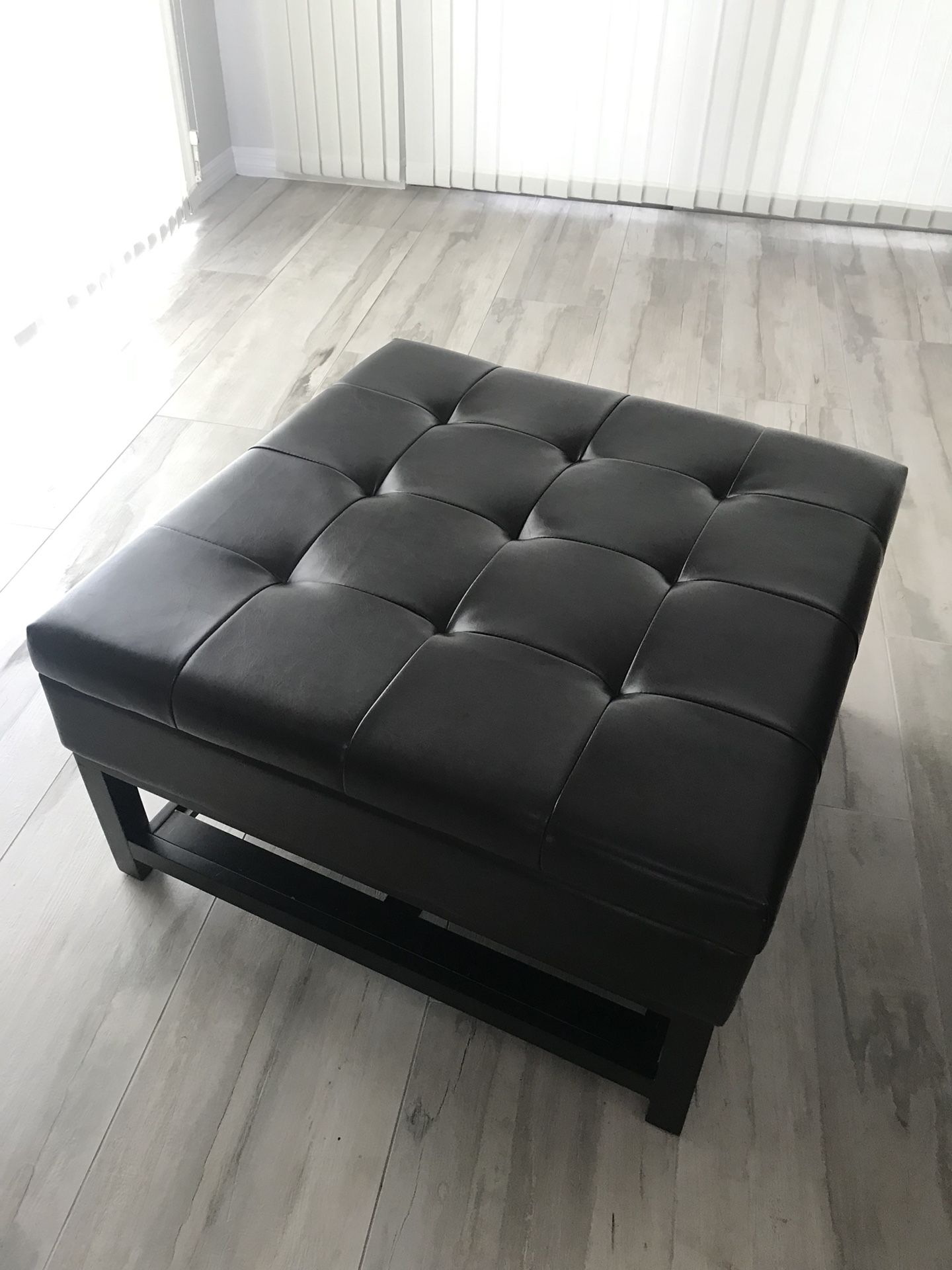 Leather Ottoman