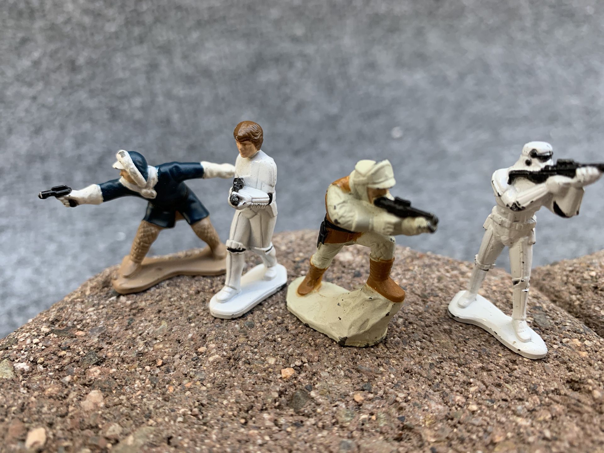 Vintage Rare LFL 82 Star Wars Die Cast Metal Micro Action Figure  Set of 11 