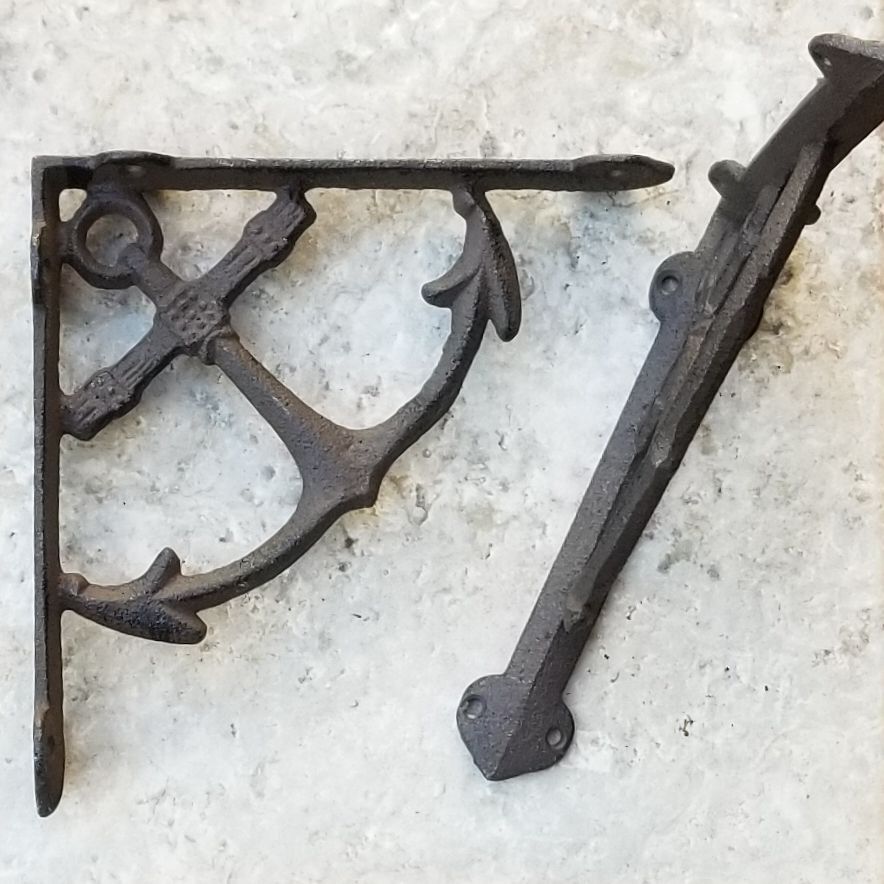 Brand New! {Set of 2} 7 5/8" Nautical Shelf Brackets - Coastal - Nautical SHIPPING IS AVAILABLE