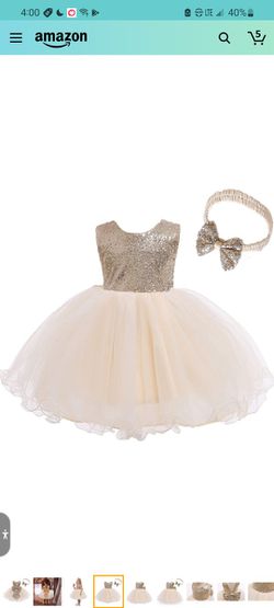 Forever Princess Tulle Sequin Bowknot Lace Wedding Party Dress Tutu Headband Dress Thumbnail