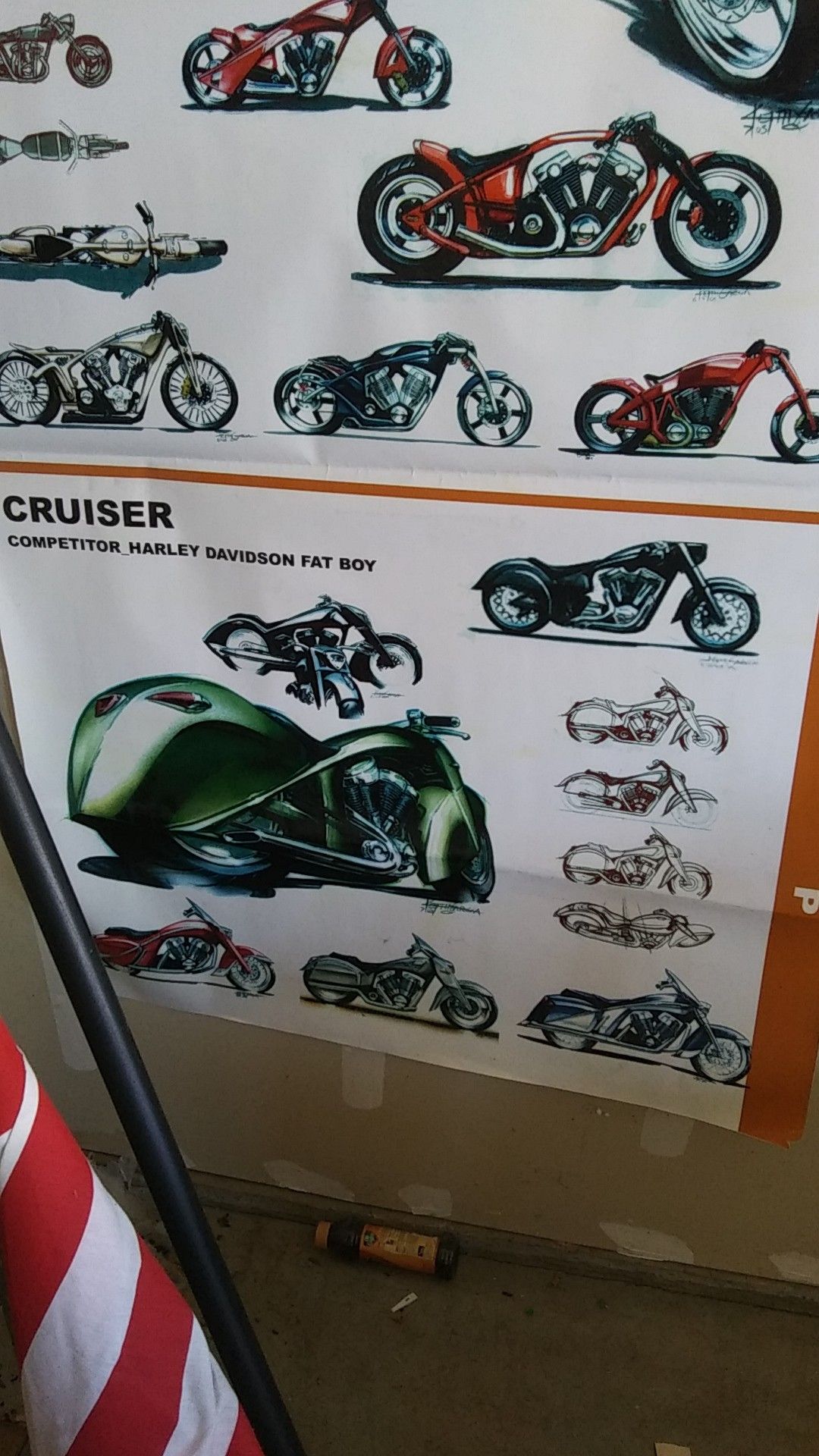 Harley-Davidson, Indian. Motorcycle poster
