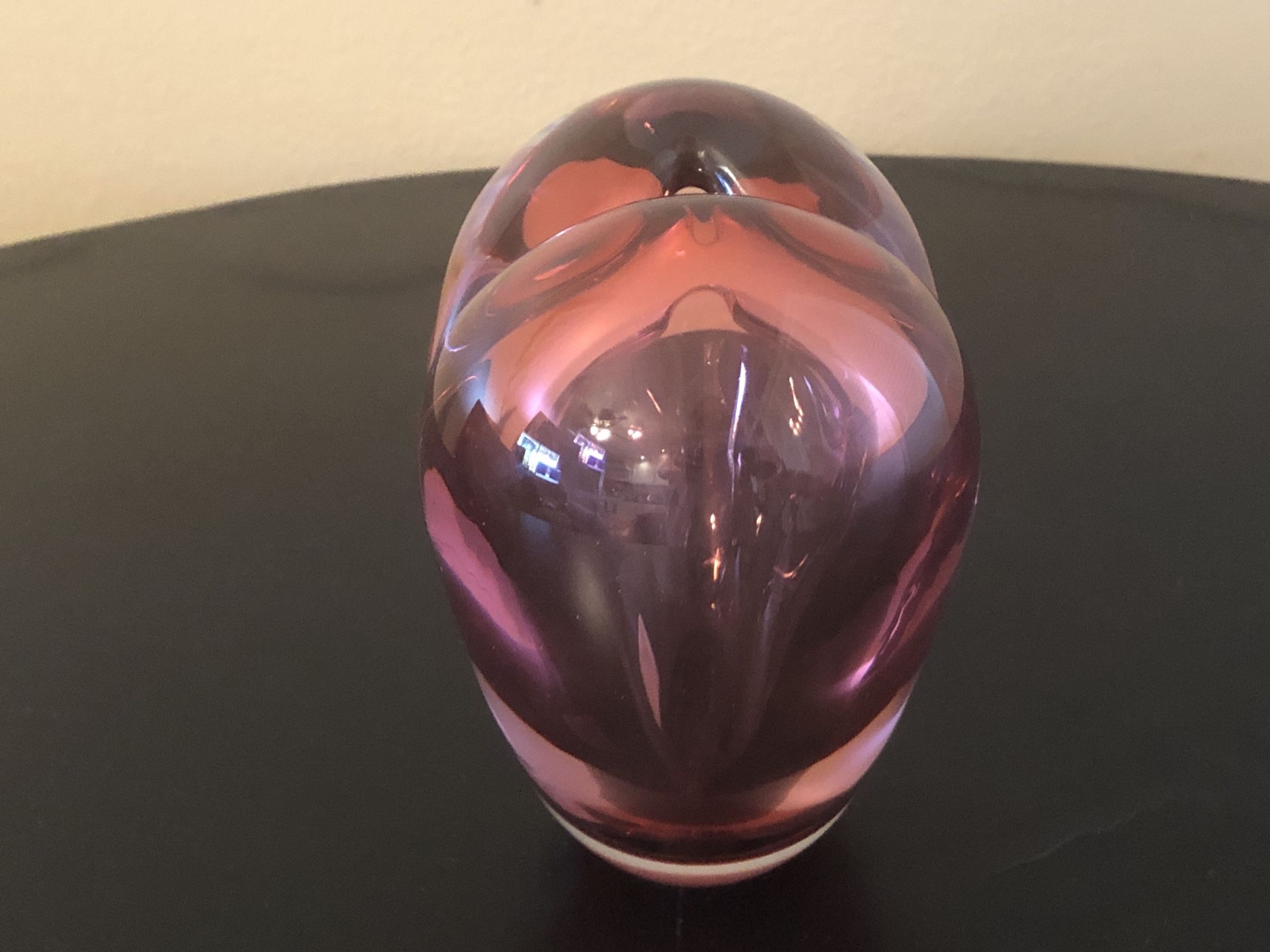 Svoboda Karlov Czech Republic Heart Shape Vase Signed