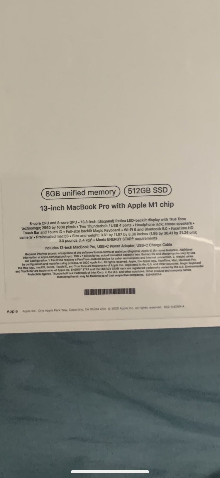 13 in MacBook Pro with Apple M1 Chip