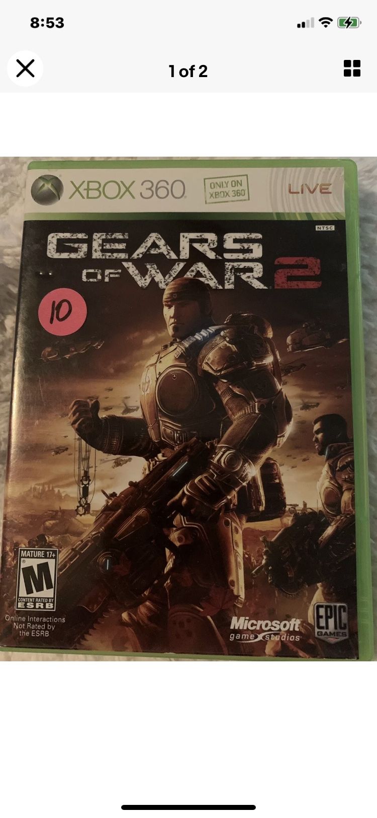 Gears of War 2 (Xbox 360, 2008). Condition is "Very Good". Shipped with USPS First Class.