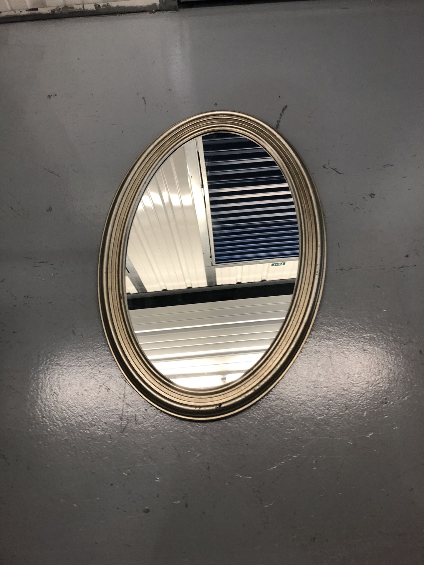 Silver Oval Mirror 21 x 31