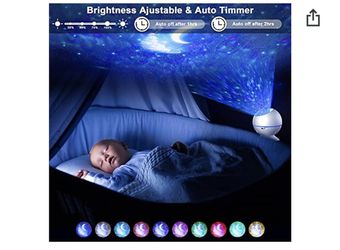 Galaxy Projector, Star Projector Night Light with Bluetooth Music Speaker, Starry Sky Light Nebula Lamp, LED Laser Star Projector for Baby Kids Thumbnail