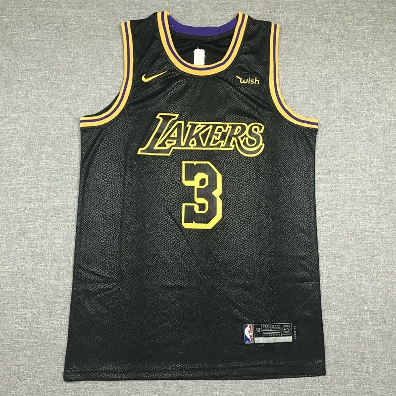 ★Los Angeles Lakers Anthony Davis Black City Jersey