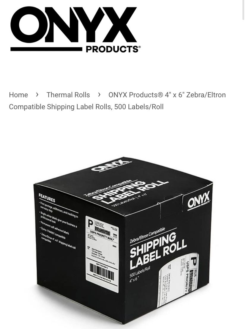 NEW Thermal Printer Shipping Label Rolls 4x6