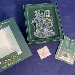 Marquis Waterford Christmas Ornament "Elves Making Toys" Thumbnail