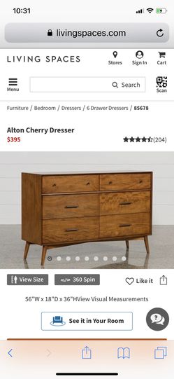 Alton Cherry Dresser For In, Alton Cherry 6 Drawer Dresser
