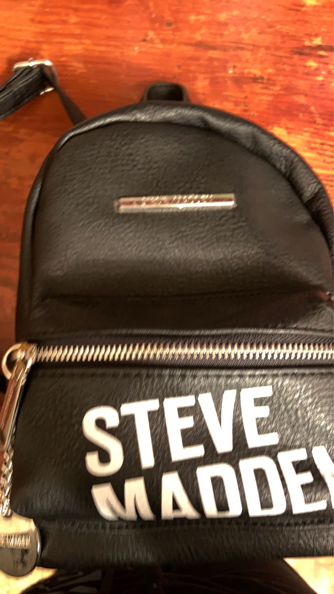 Steve Madden Black Bailey Mini Backpack