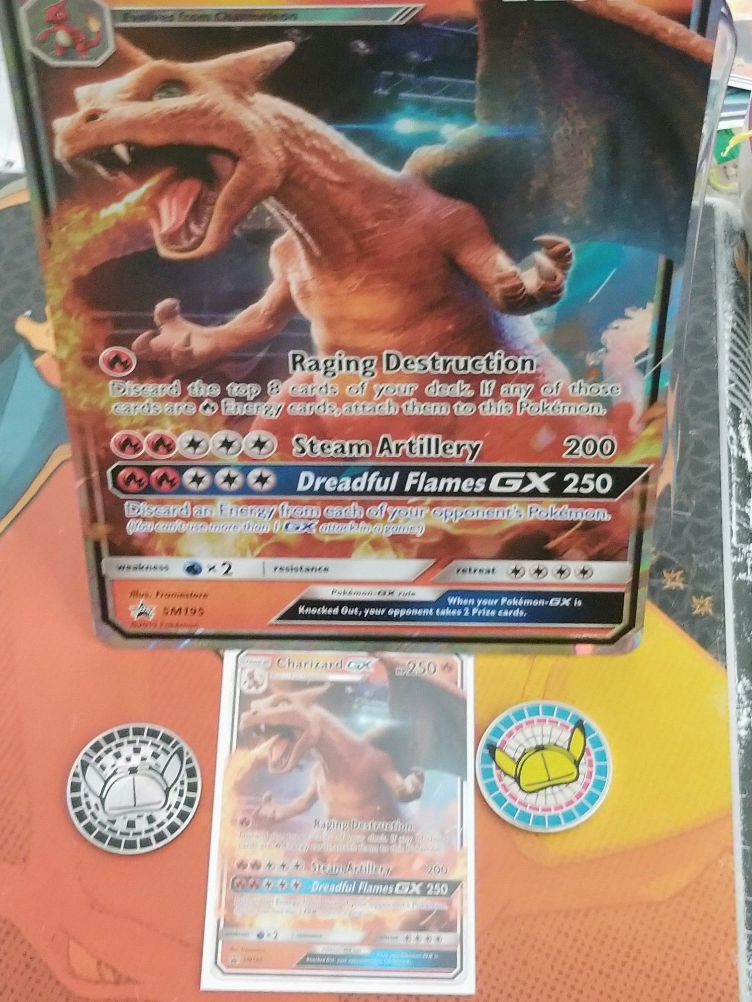 Pokemon Detective Pikachu 2 coins, 2 sleeves, 2 Greninja GX, 2 Charizard GX  Jumbos Regulars for Sale in Deltona, FL - OfferUp
