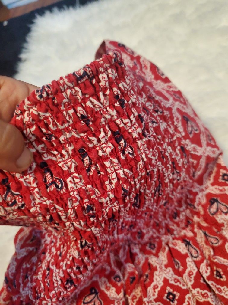 Forever 21 cute red shorts romper