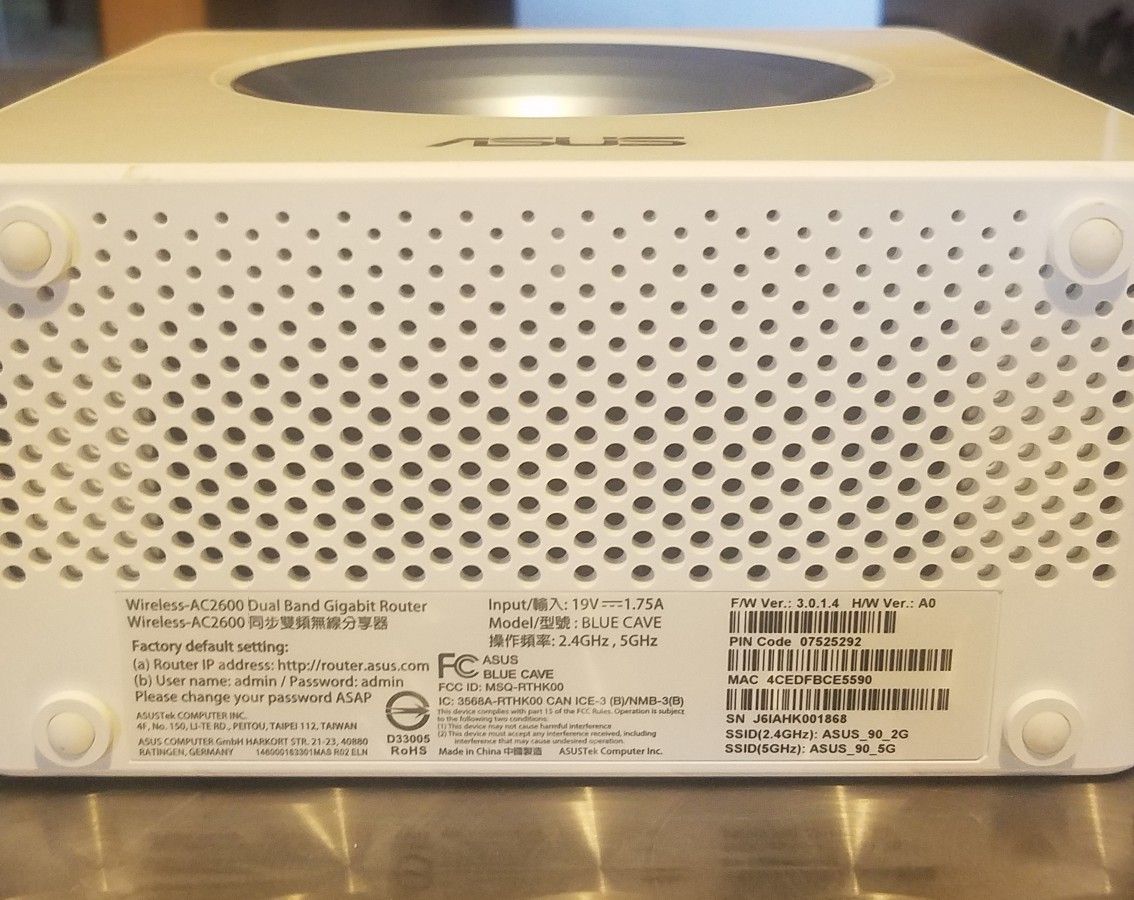 ASUS BLUE CAVE WIFI ROUTER