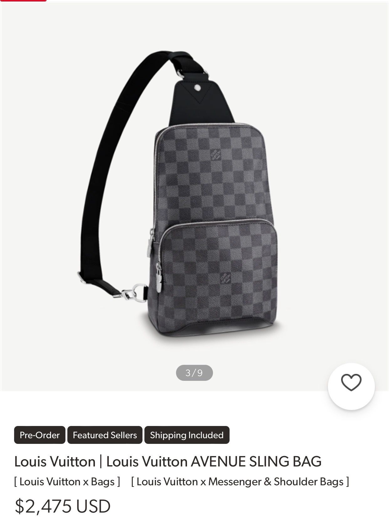 Authentic Louis Vuitton Avenue Sling Bag