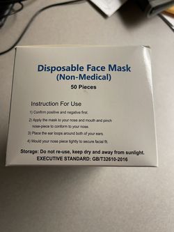 Disposable Face Masks 50 In Each Box Mask  Thumbnail