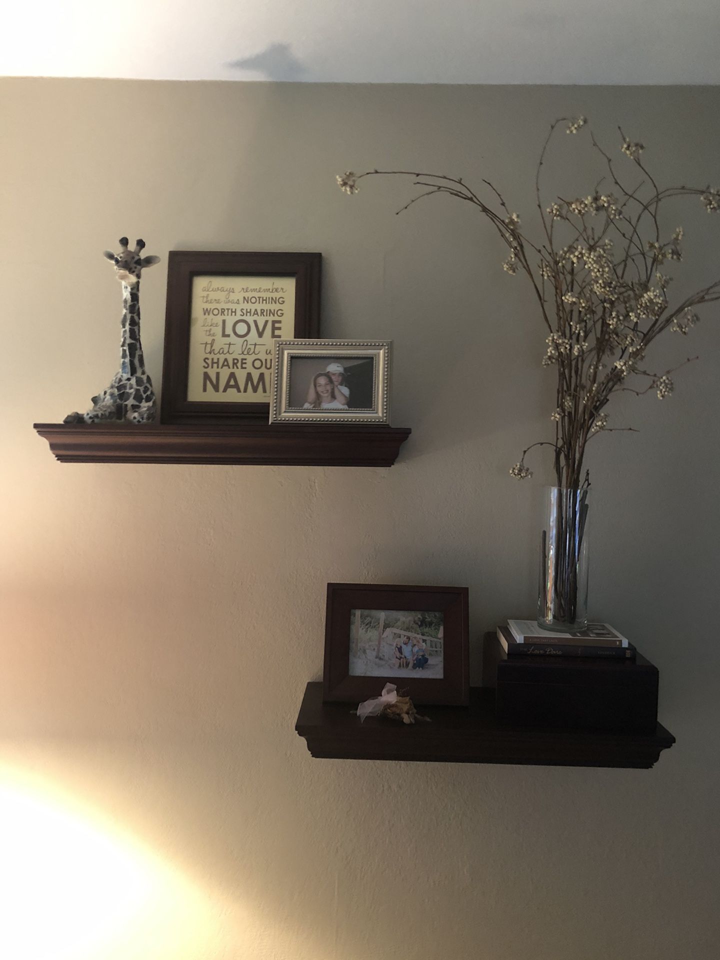 Pottery Barn crown molding floating shelves (set of 3)