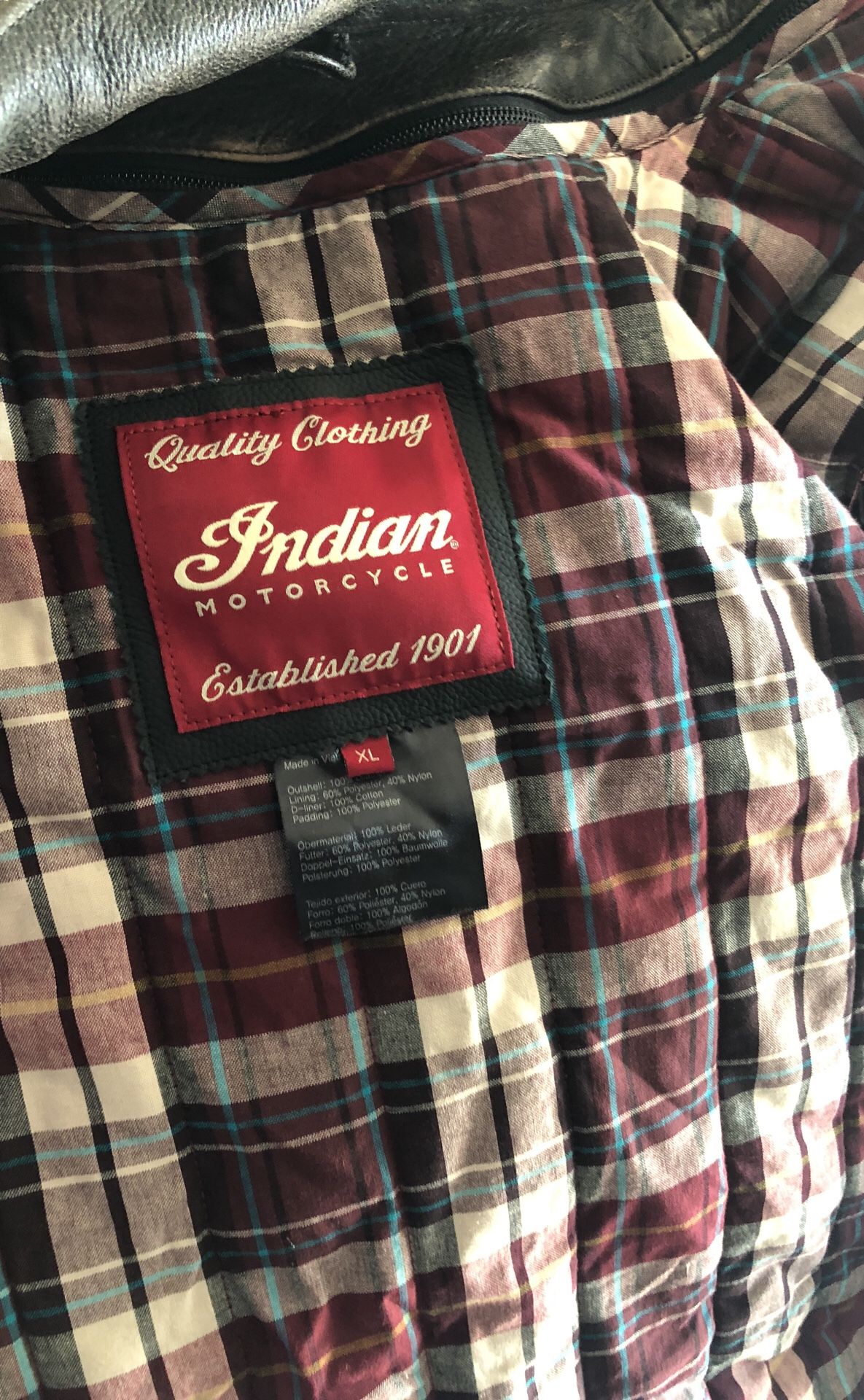 Indian motorcycle leather jacket