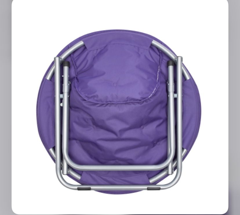 Mainstays Faux Fur Saucer Chair, Purple Purple - 28"