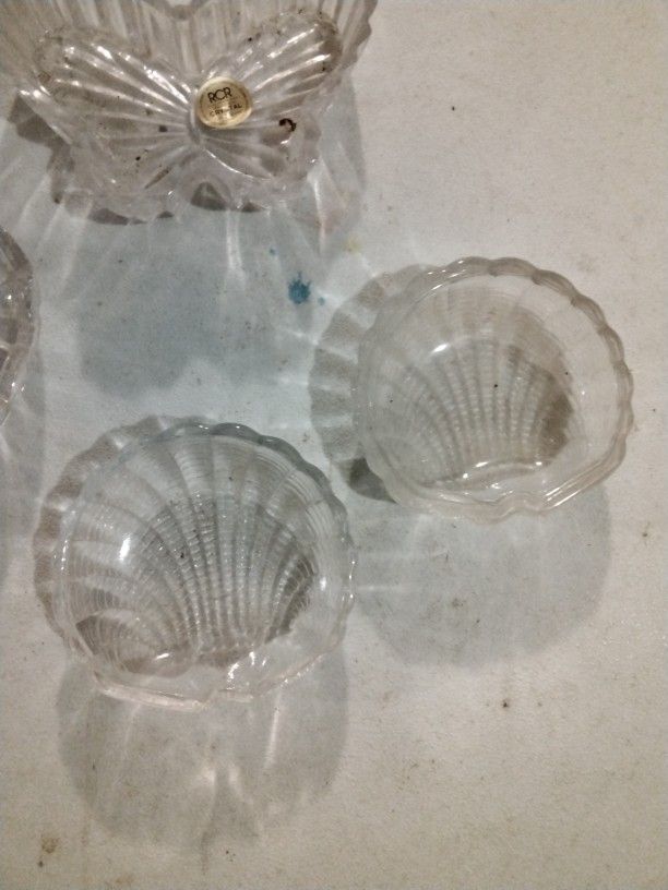 3 Lead Crystal Trinket Boxes